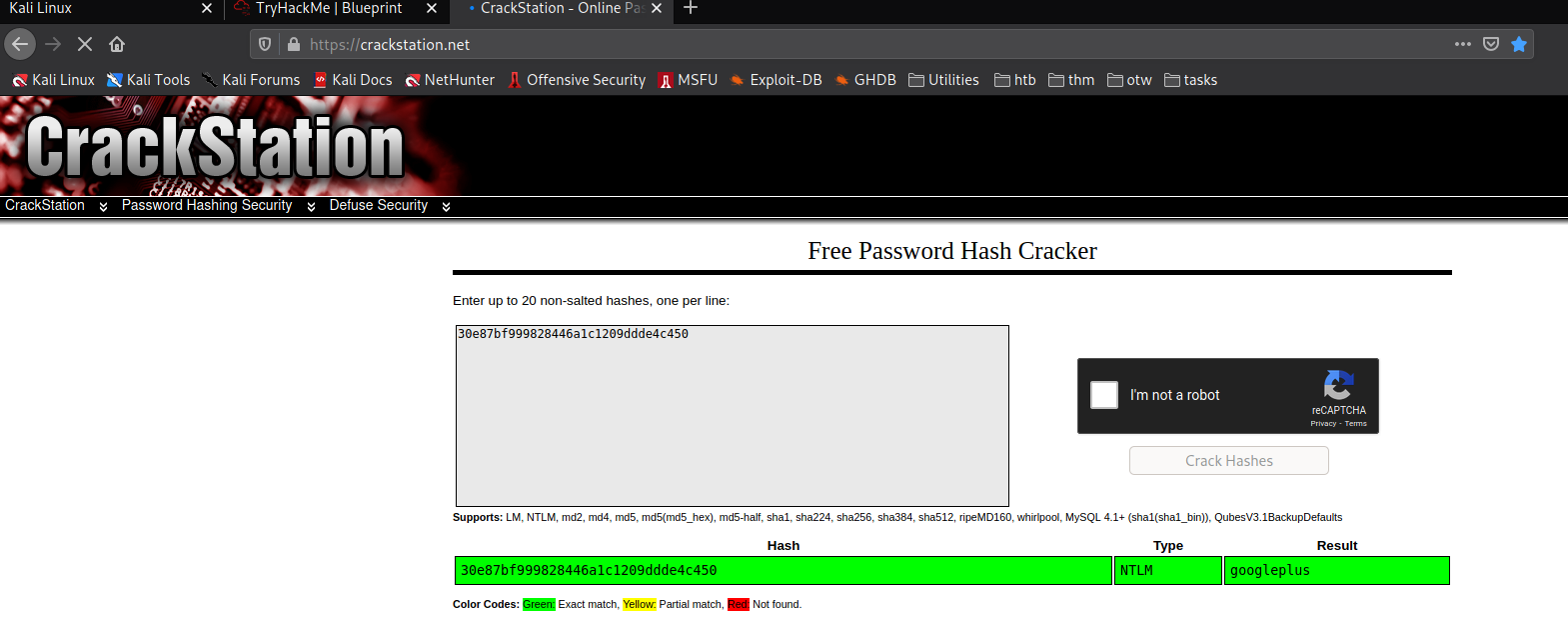 Imágen de crackstation con la contraseña crackeada